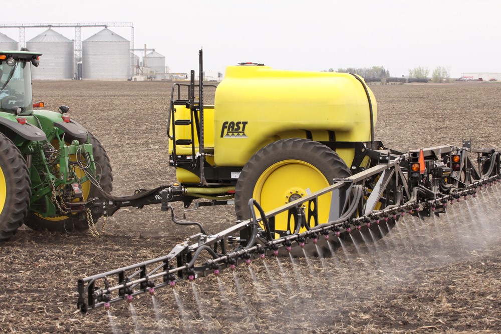 Fast Sprayers on farm field